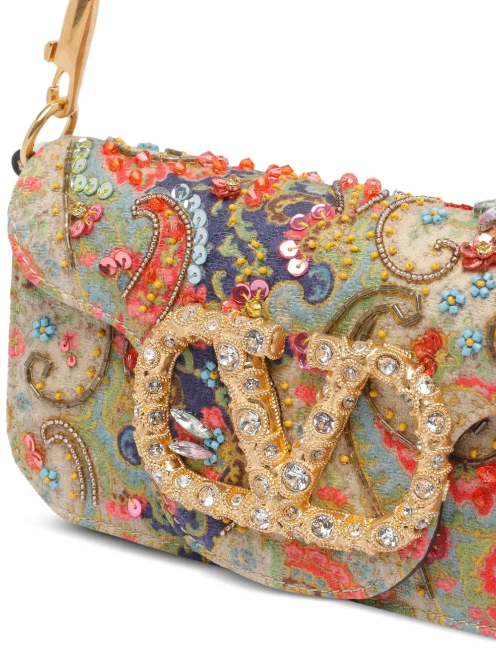 Valentino Garavani Mini Loco Paisley Vlogo Signature Shoulder Bag — Same as shown — Size One Size — Top View