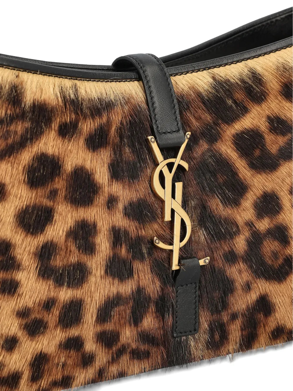 Saint Laurent Le 5 A 7 Leopard Print Clasp Shoulder Bag — Same as shown — Size One Size — Top View