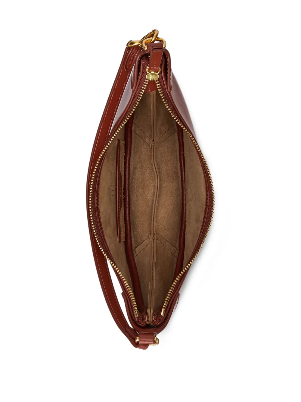 Polo Ralph Lauren Leather Shoulder Bag — Same as shown — Size One Size — Top View