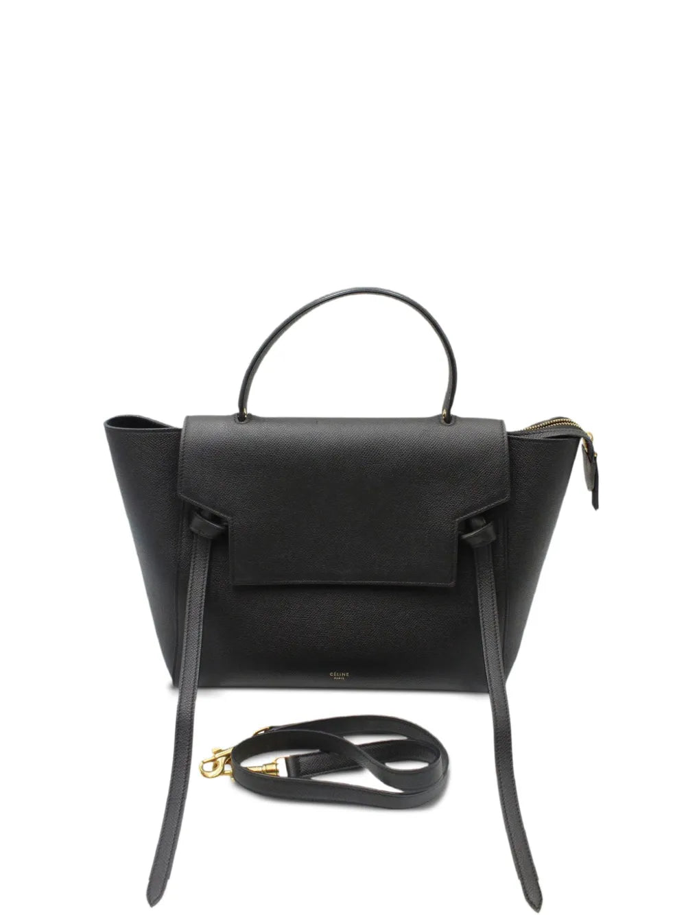 Celine Pre Owned Leather Shoulder Bag — Same as shown — Size One Size — Front View