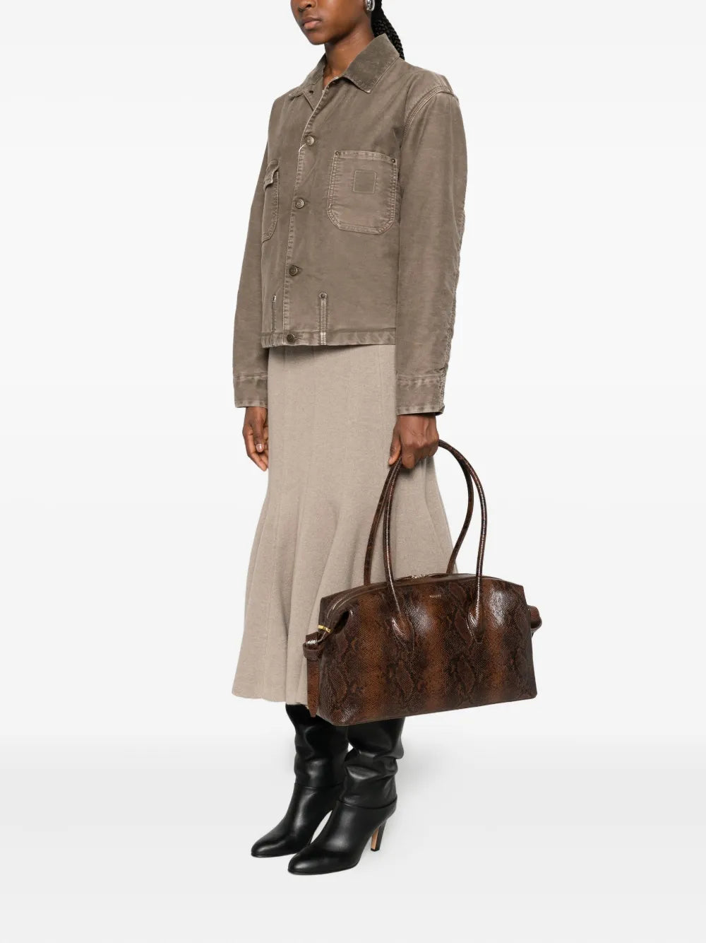 Yuzefi Brioche Leather Shoulder Bag — Same as shown — Size One Size — Side View