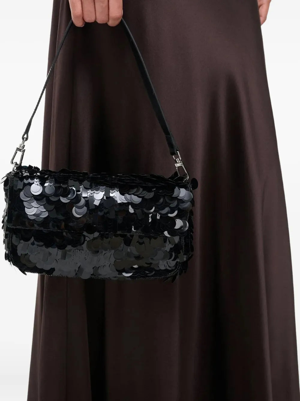 Staud Timmy Sequin Shoulder Bag — Same as shown — Size One Size — Side View