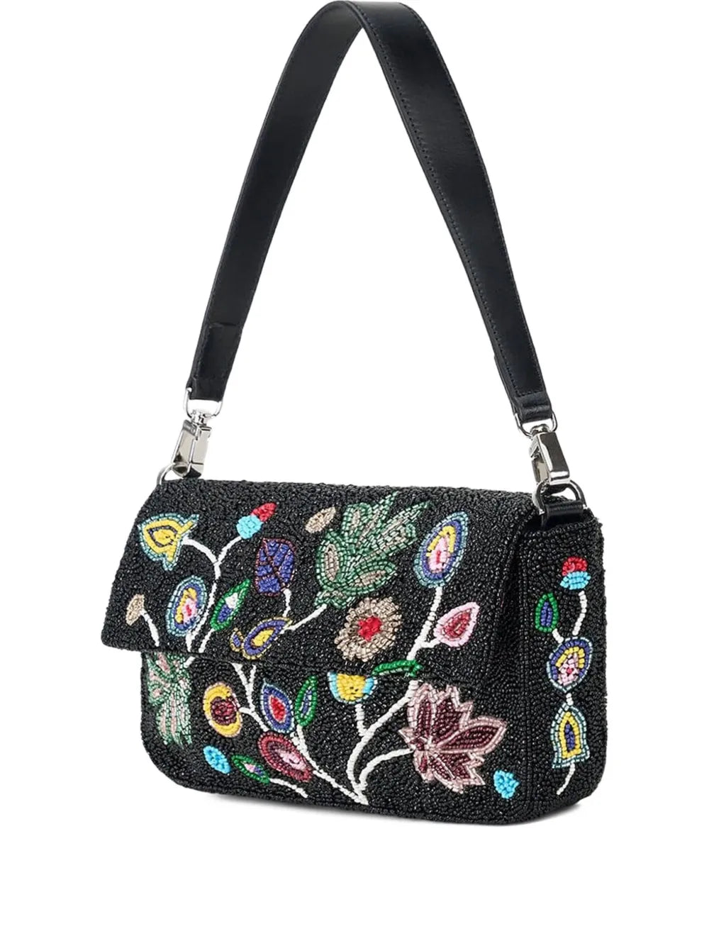 Staud Timmy Beaded Shoulder Bag — Same as shown — Size One Size — Front View