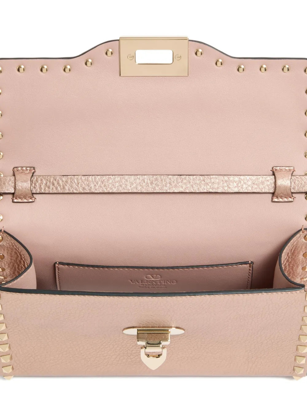 Valentino Garavani Small Rockstud Grainy Leather Crossbody Bag — Same as shown — Size One Size — Detail View