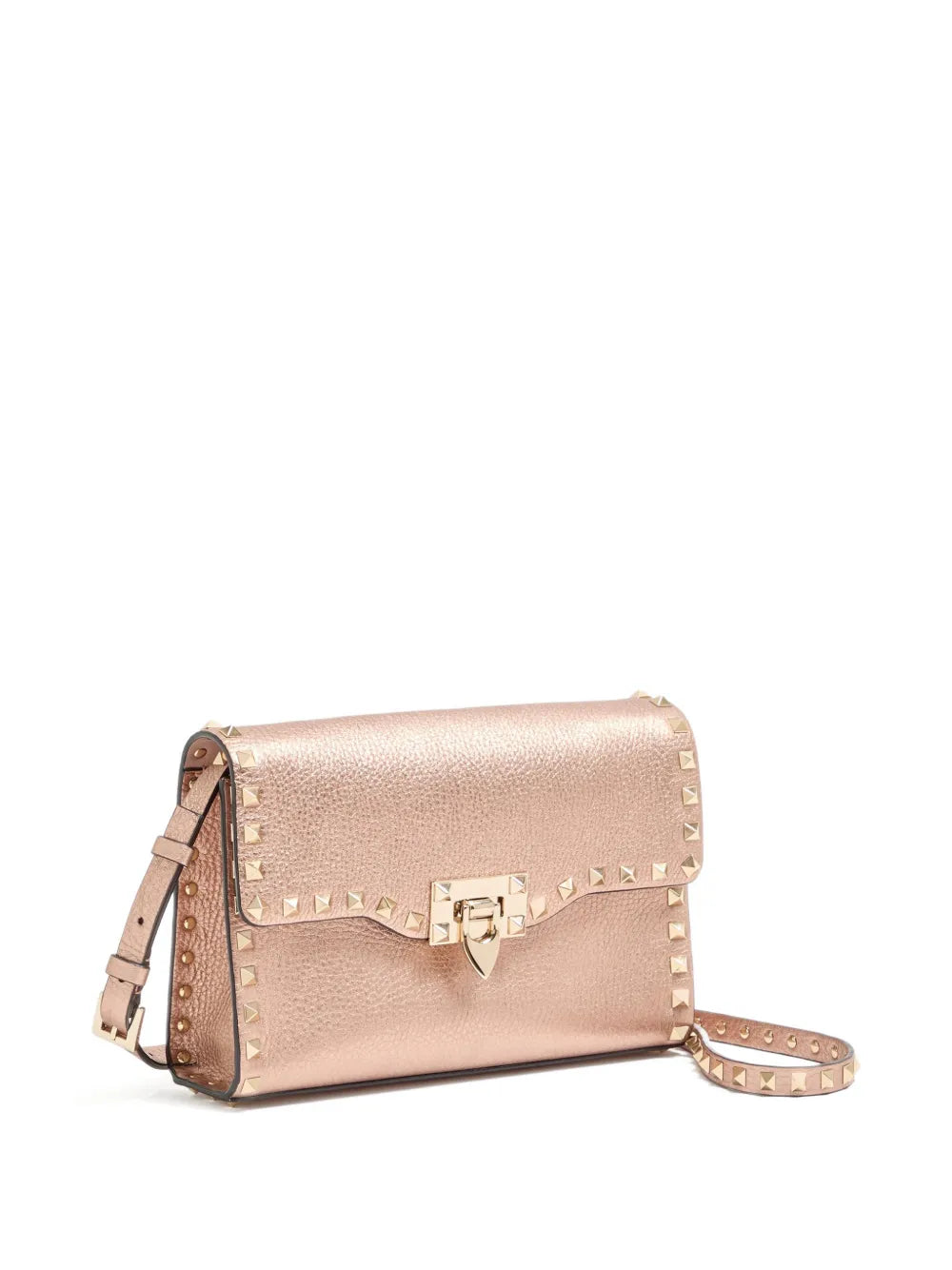 Valentino Garavani Small Rockstud Grainy Leather Crossbody Bag — Same as shown — Size One Size — Back View
