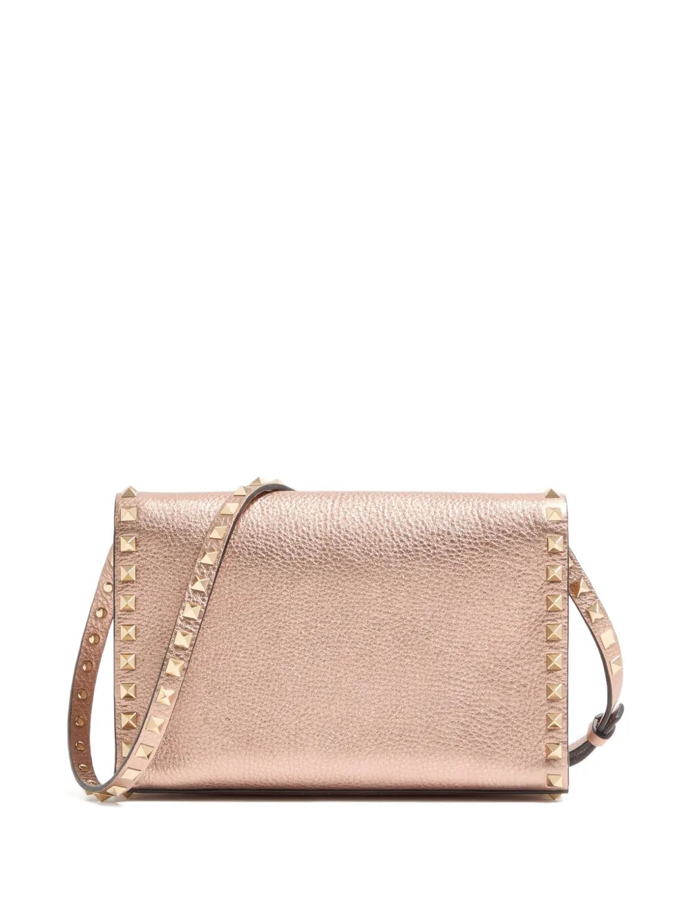 Valentino Garavani Small Rockstud Grainy Leather Crossbody Bag — Same as shown — Size One Size — Side View