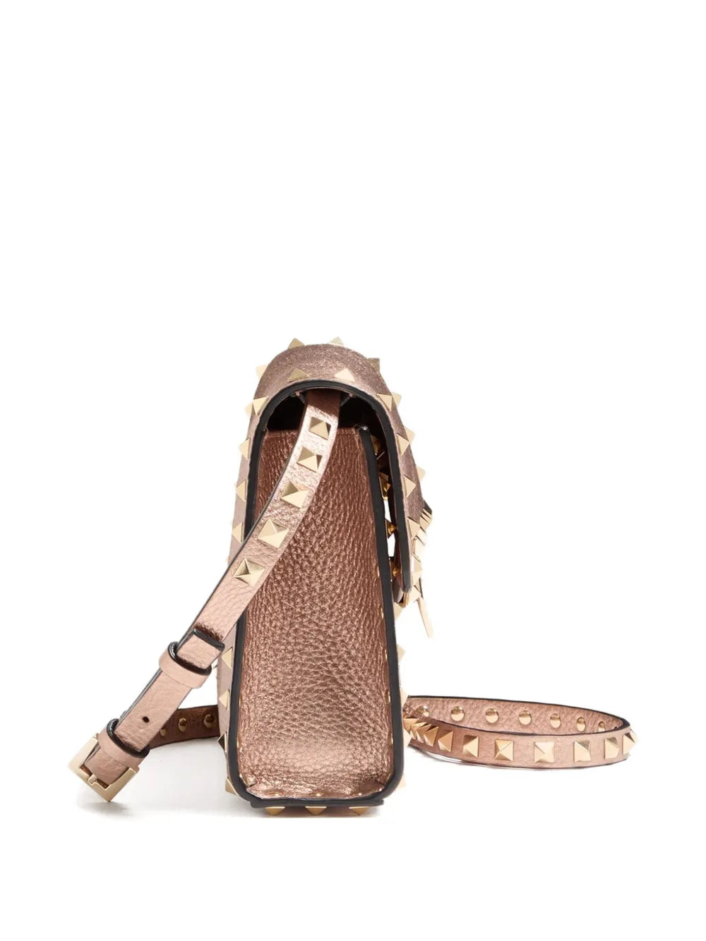 Valentino Garavani Small Rockstud Grainy Leather Crossbody Bag — Same as shown — Size One Size — Top View