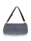 Dries Van Noten Fringed Leather Shoulder Bag — Same as shown — Size One Size — Front View