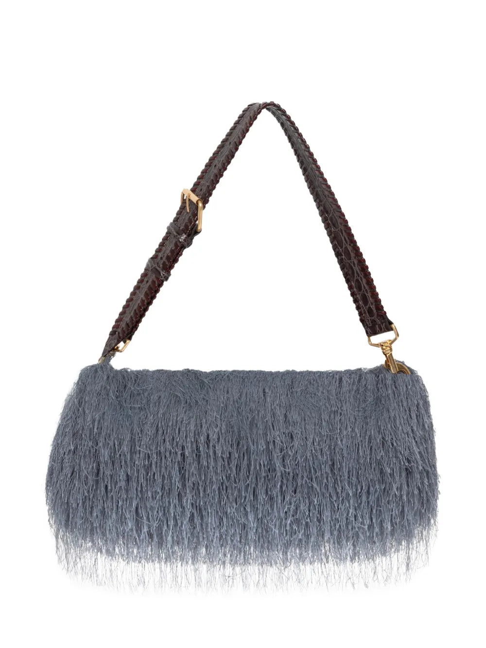 Dries Van Noten Fringed Leather Shoulder Bag — Same as shown — Size One Size — Front View
