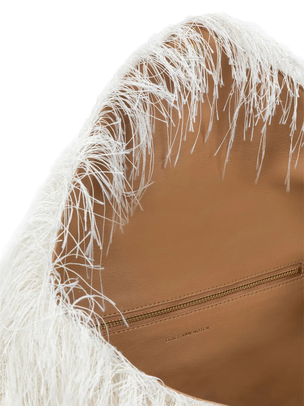 Dries Van Noten Fringed Leather Shoulder Bag — Same as shown — Size One Size — Detail View