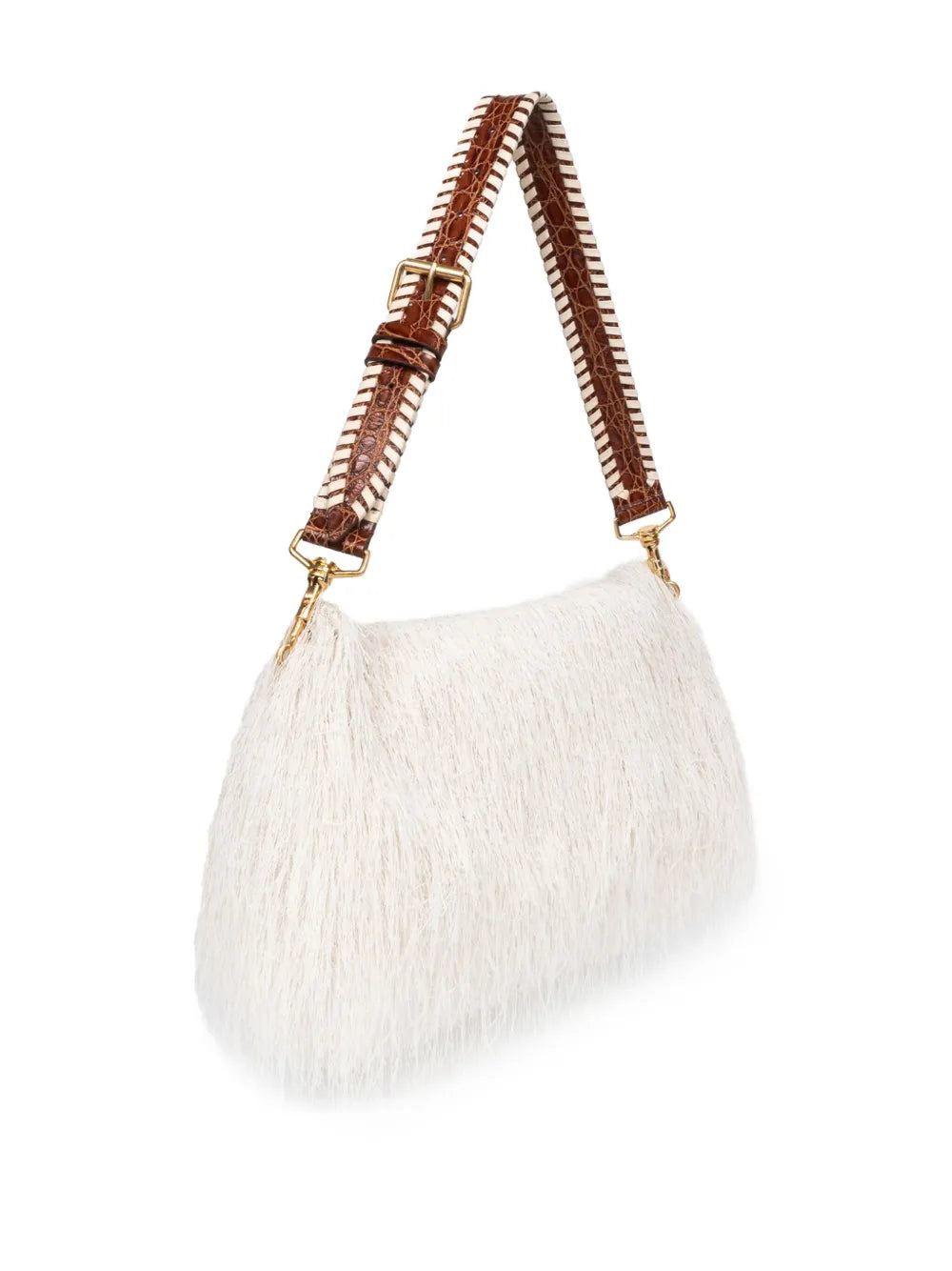 Dries Van Noten Fringed Leather Shoulder Bag — Same as shown — Size One Size — Top View