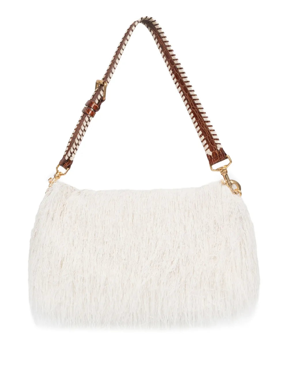 Dries Van Noten Fringed Leather Shoulder Bag — Same as shown — Size One Size — Front View