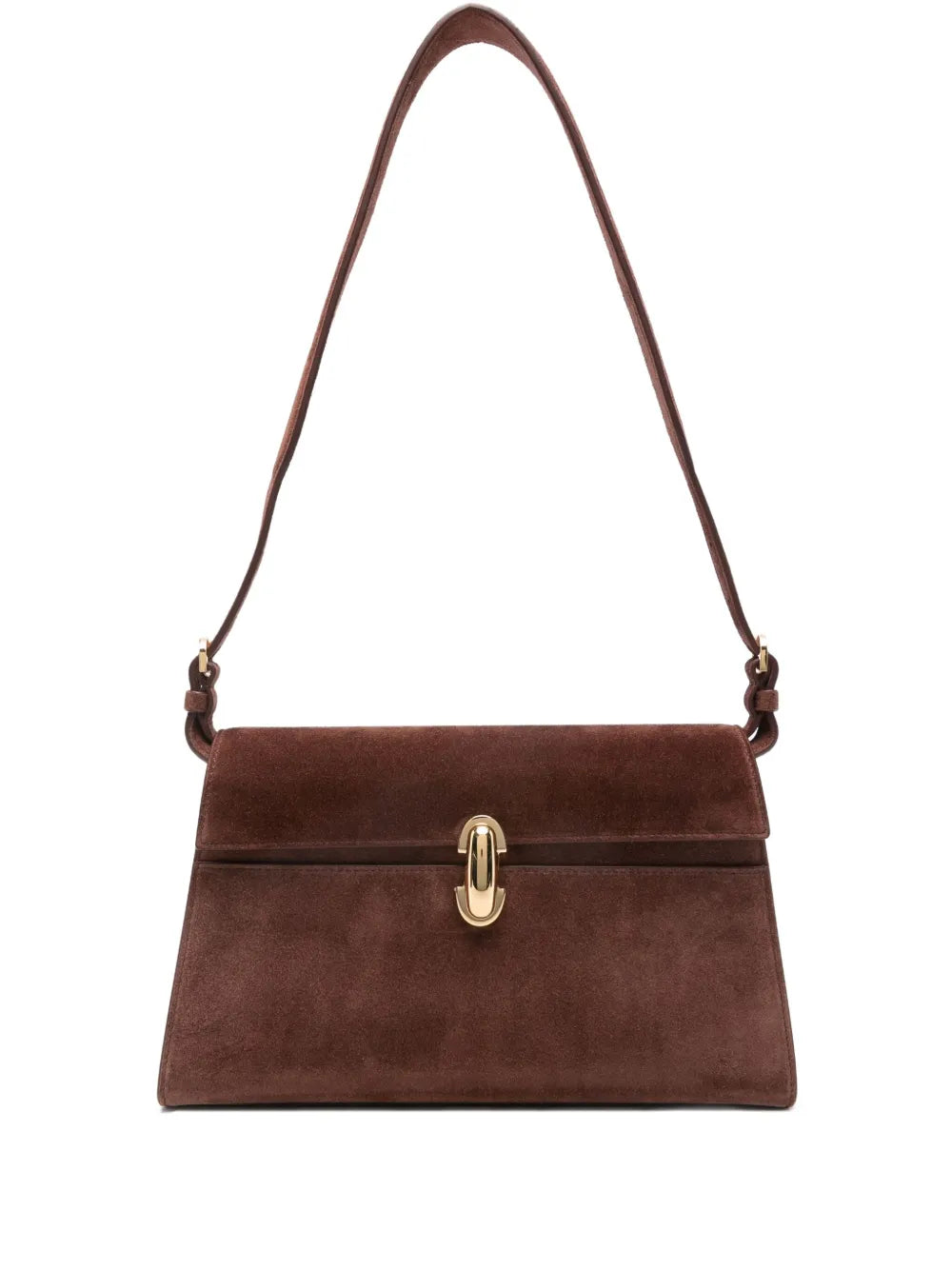Savette Suede Clasp Shoulder Bag — Same as shown — Size One Size — Front View