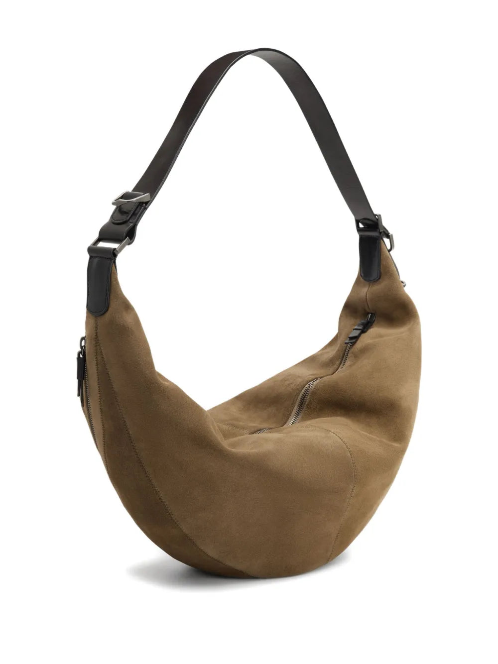Lemaire Suede Leather Zip Shoulder Bag — Same as shown — Size One Size — Detail View