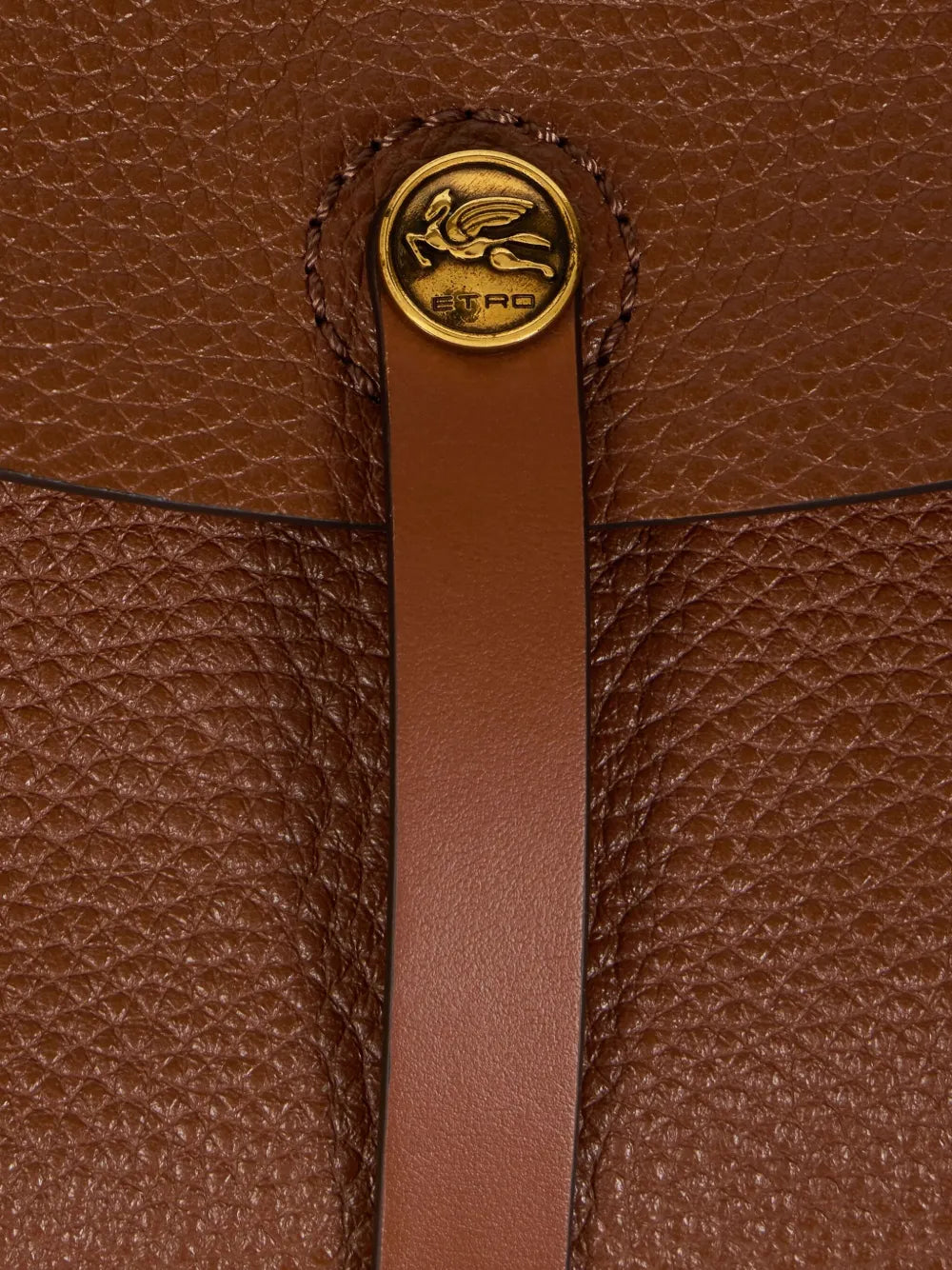 Etro Pony Buckle Fastening Leather Shoulder Bag — Same as shown — Size One Size — Detail View