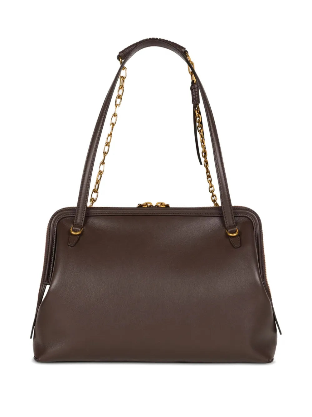 Etro Chain Trimmed Leather Shoulder Bag — Same as shown — Size One Size — Side View