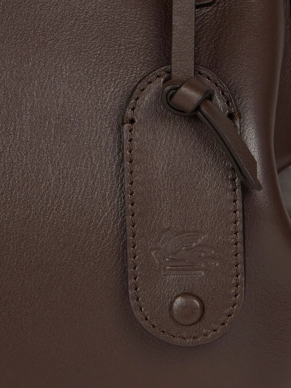 Etro Chain Trimmed Leather Shoulder Bag — Same as shown — Size One Size — Detail View