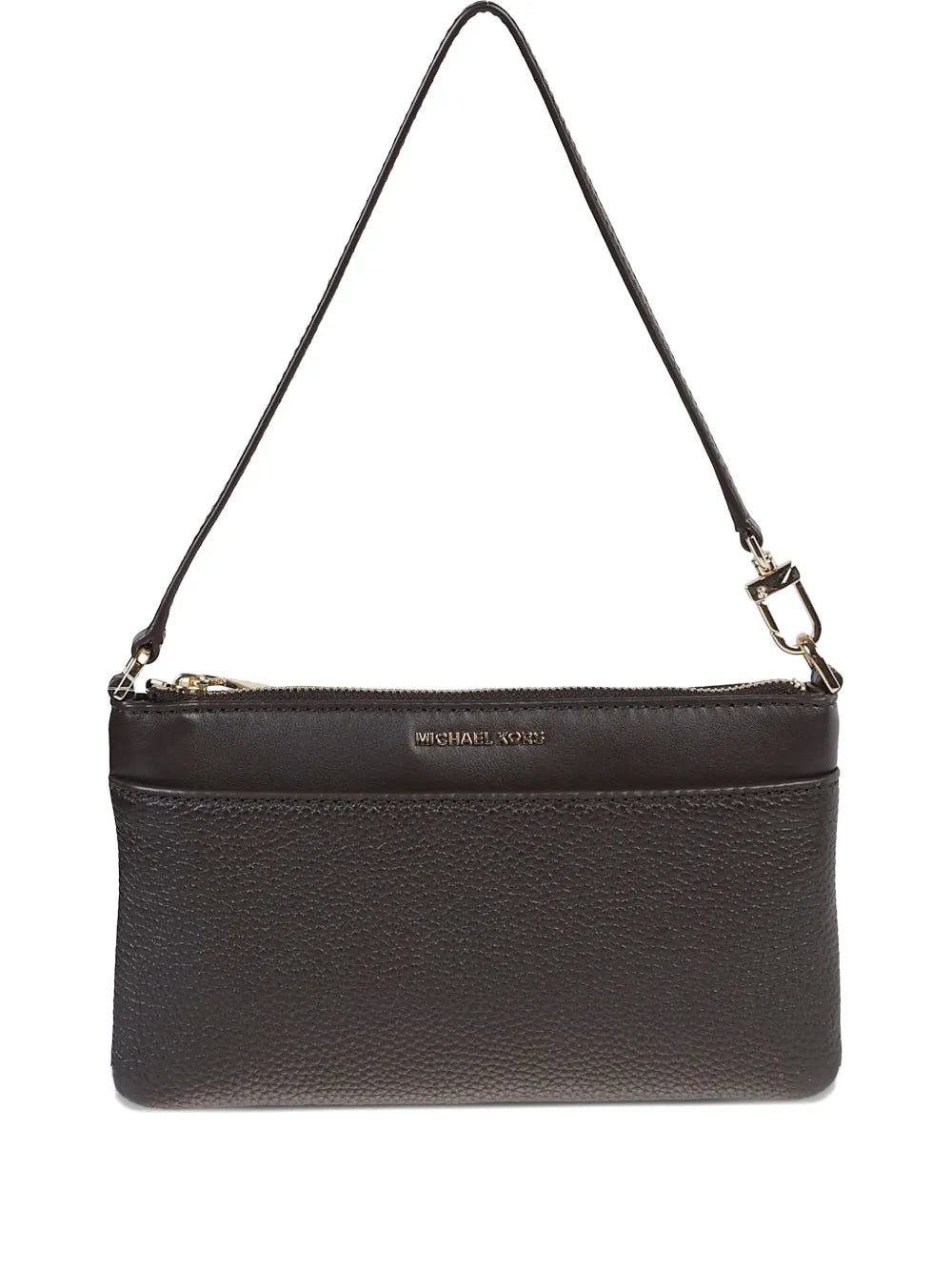 Michael Kors Leather Zip Top Shoulder Bag — Same as shown — Size One Size — Front View