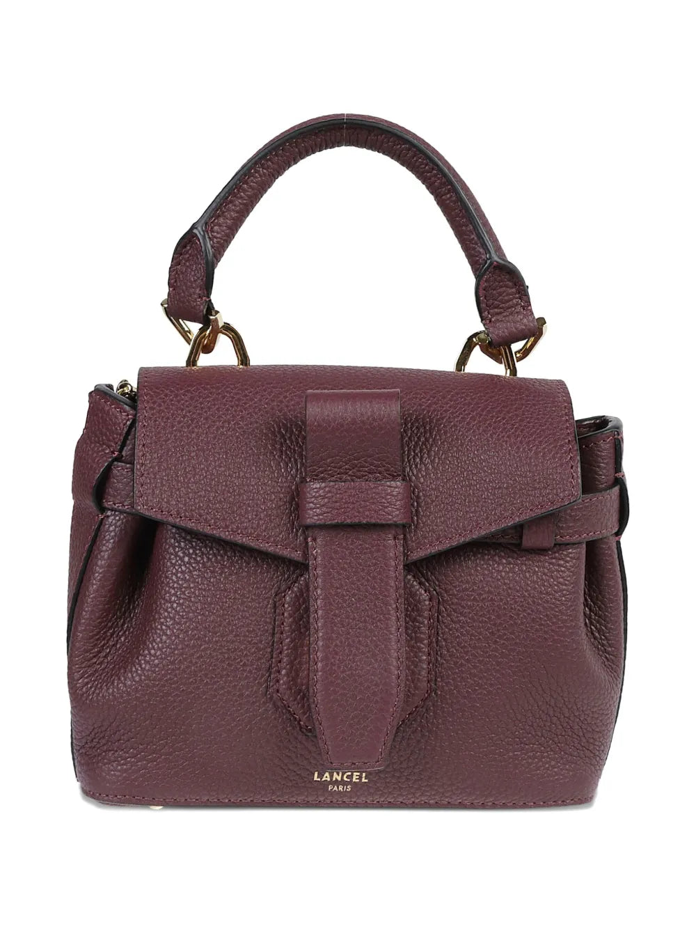 Lancel Leather Top Handle Shoulder Bag — Same as shown — Size One Size — Front View
