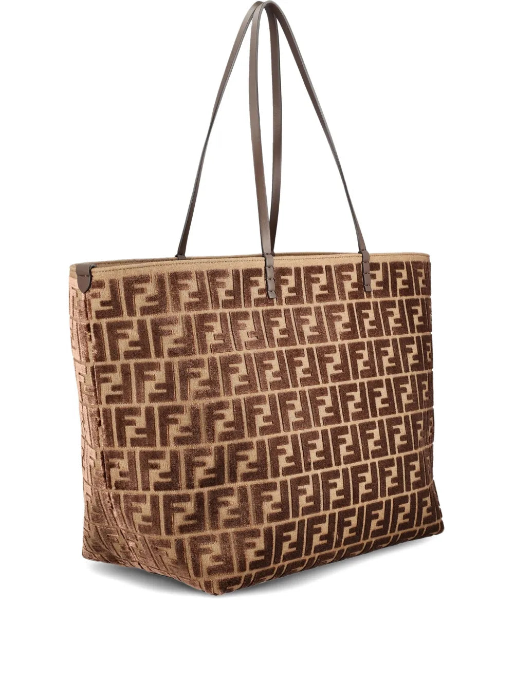 Fendi Ff Logo Velvet Tote Bag — Same as shown — Size One Size — Back View