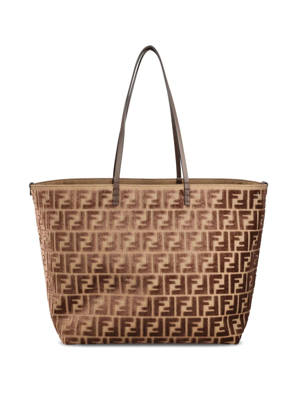 Fendi Ff Logo Velvet Tote Bag — Same as shown — Size One Size — Side View