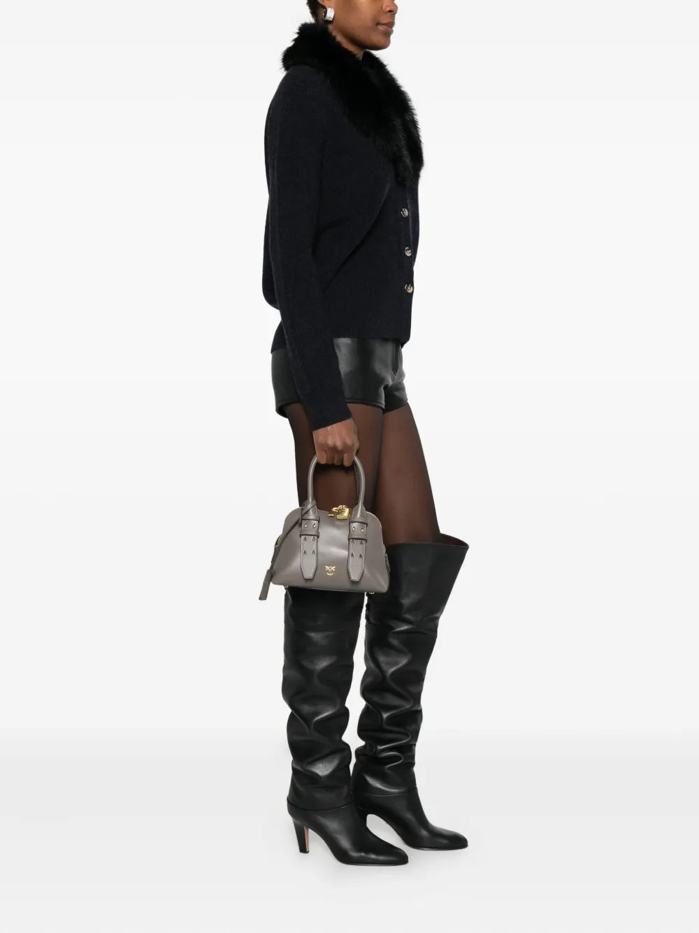 Pinko Buckle Detailing Shoulder Bag — Same as shown — Size One Size — Side View