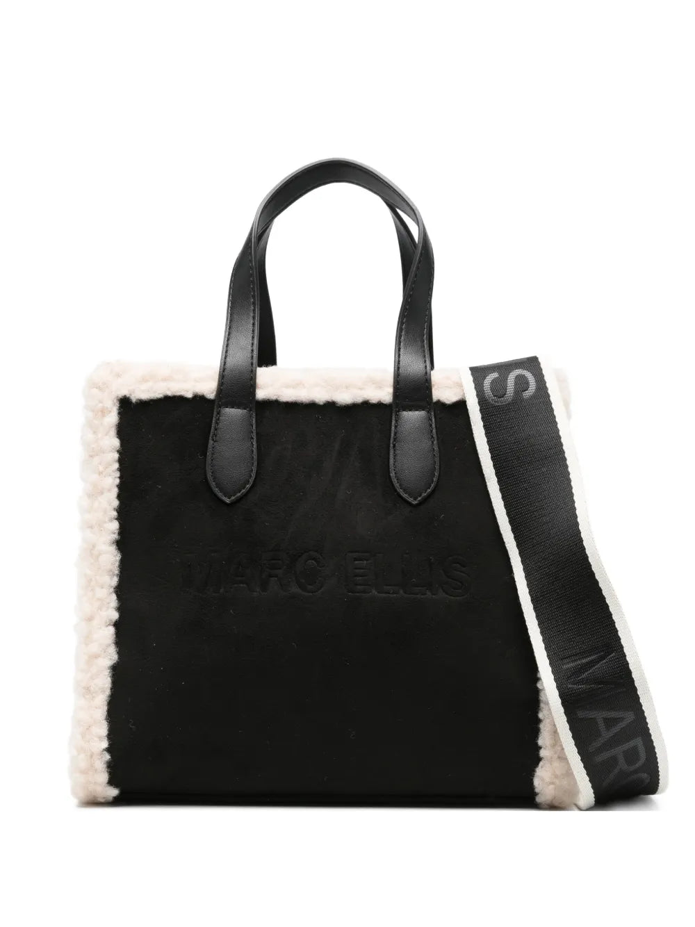 Marc Ellis Buby Shearling Trim Shoulder Bag — Same as shown — Size One Size — Front View