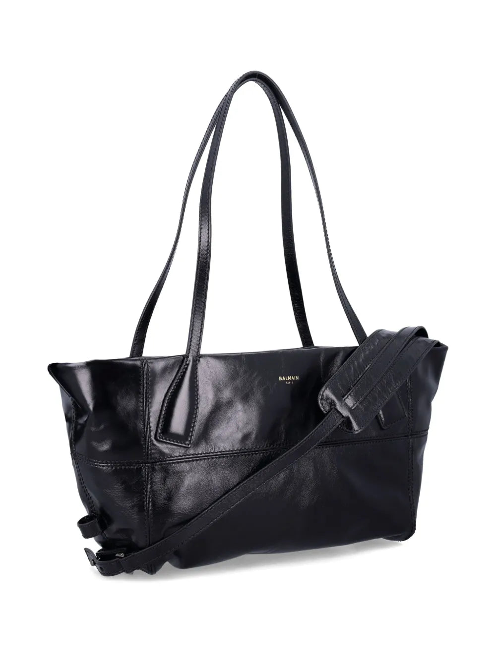 Balmain Panelled Shoulder Bag — Same as shown — Size One Size — Back View