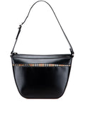 Burberry Pre Owned 20Th Century House Check Trimmed Leather Shoulder Bag — Same as shown — Size One Size — Front View