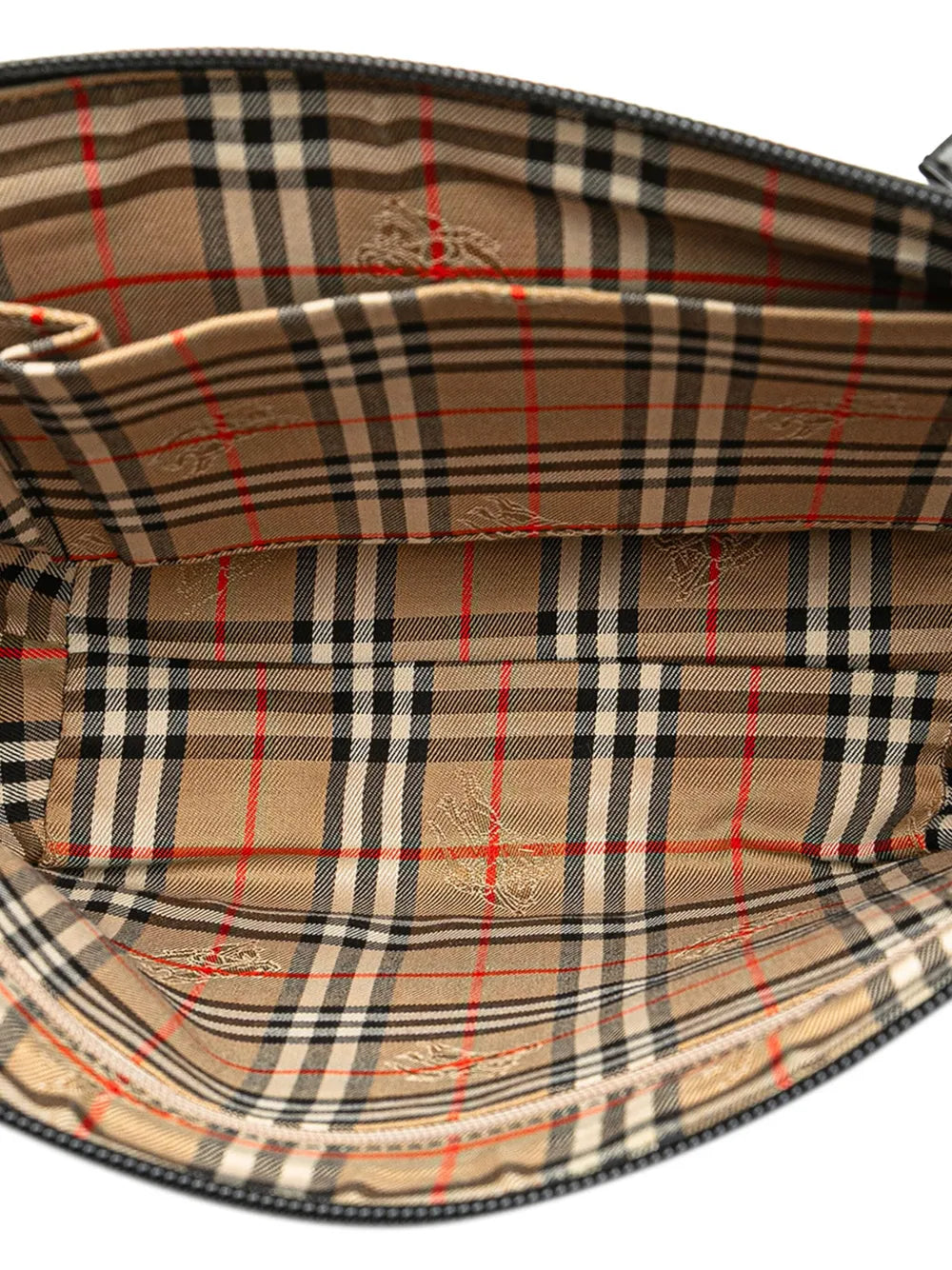 Burberry Pre Owned 20Th Century House Check Trimmed Leather Shoulder Bag — Same as shown — Size One Size — Detail View