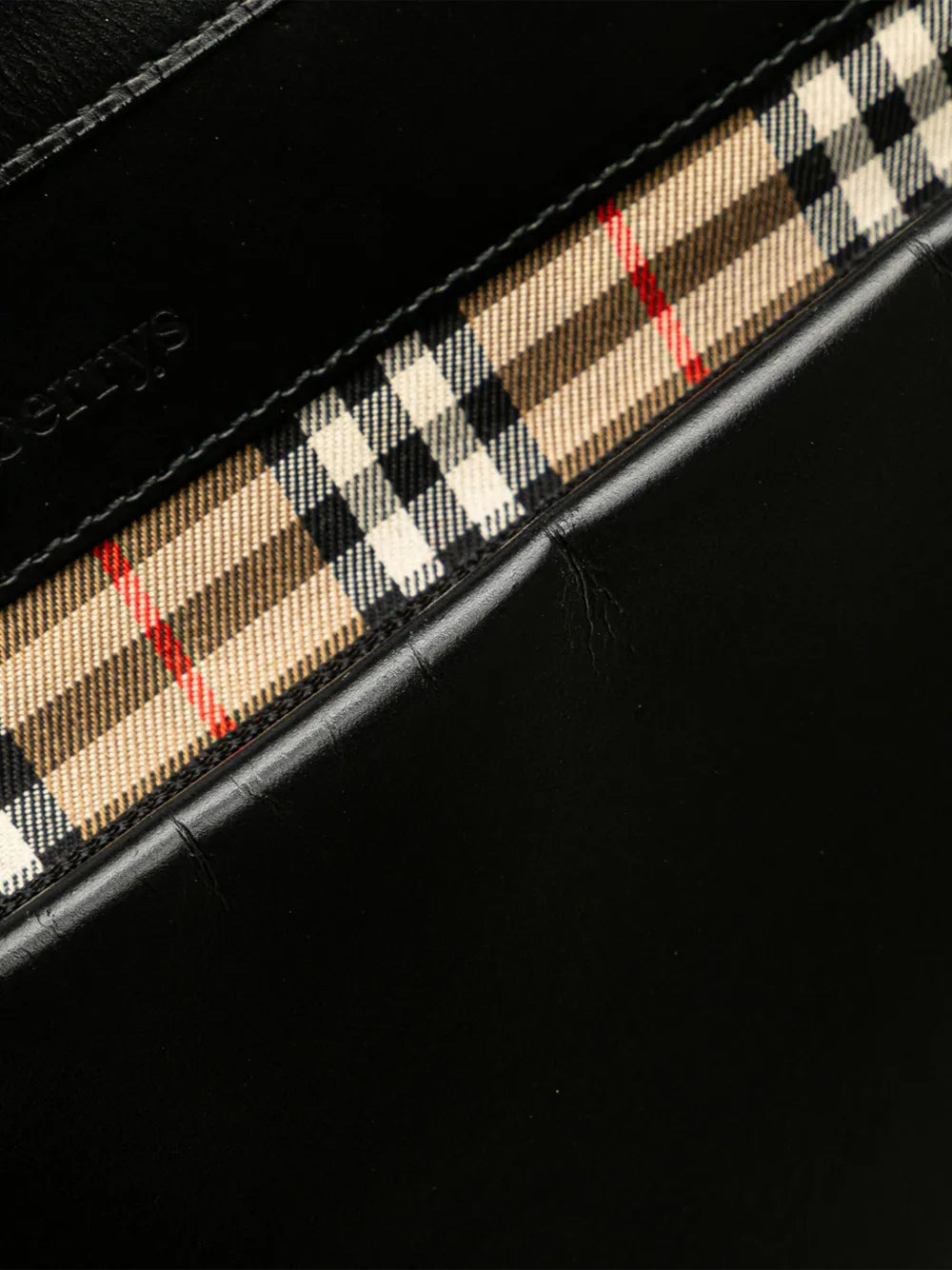 Burberry Pre Owned 20Th Century House Check Trimmed Leather Shoulder Bag — Same as shown — Size One Size — Lifestyle View