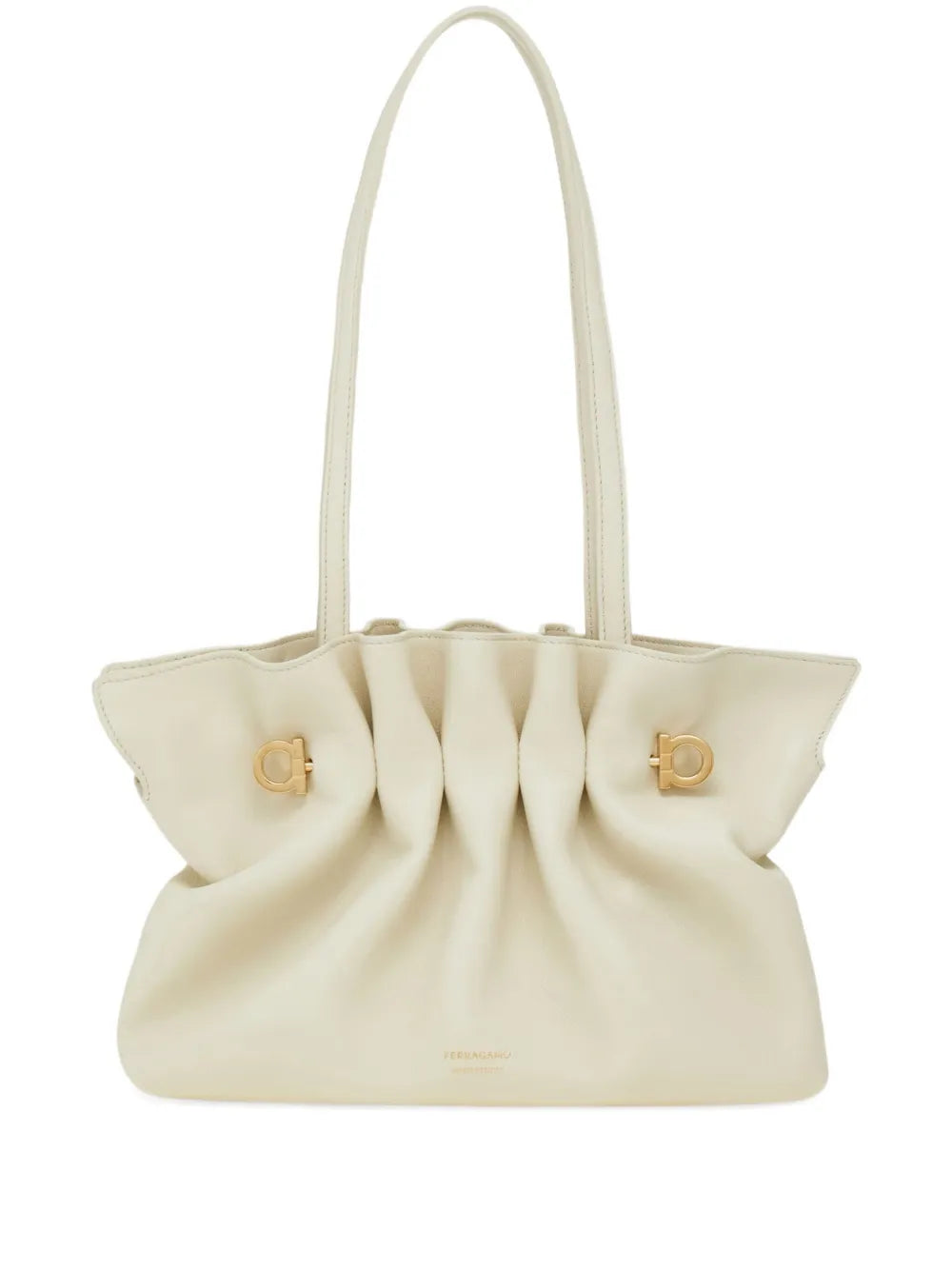 Ferragamo Small Soft Gathered Effect Shoulder Bag — Same as shown — Size One Size — Front View