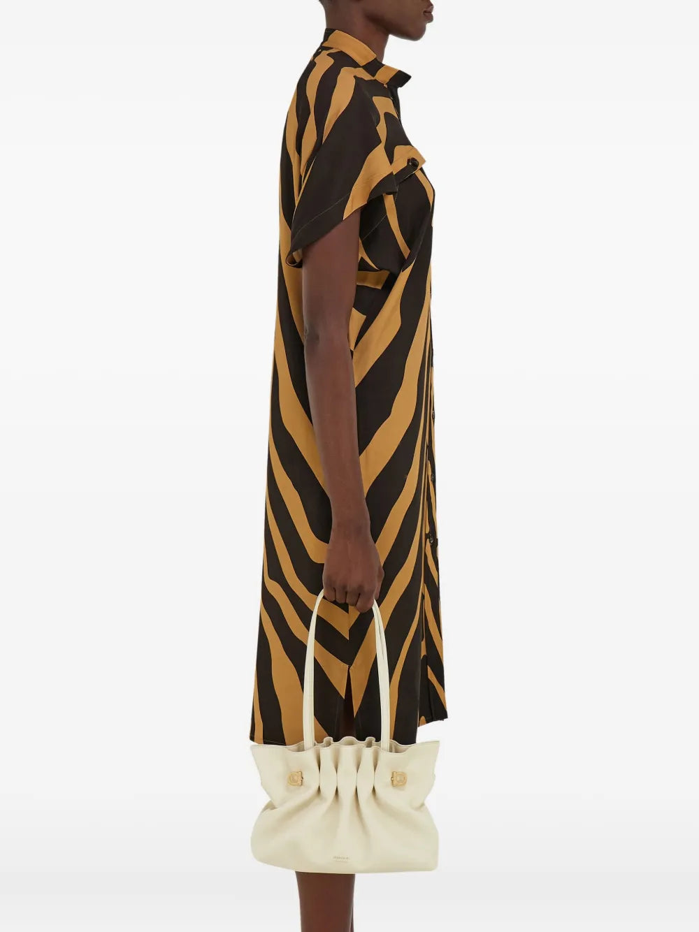 Ferragamo Small Soft Gathered Effect Shoulder Bag — Same as shown — Size One Size — Side View
