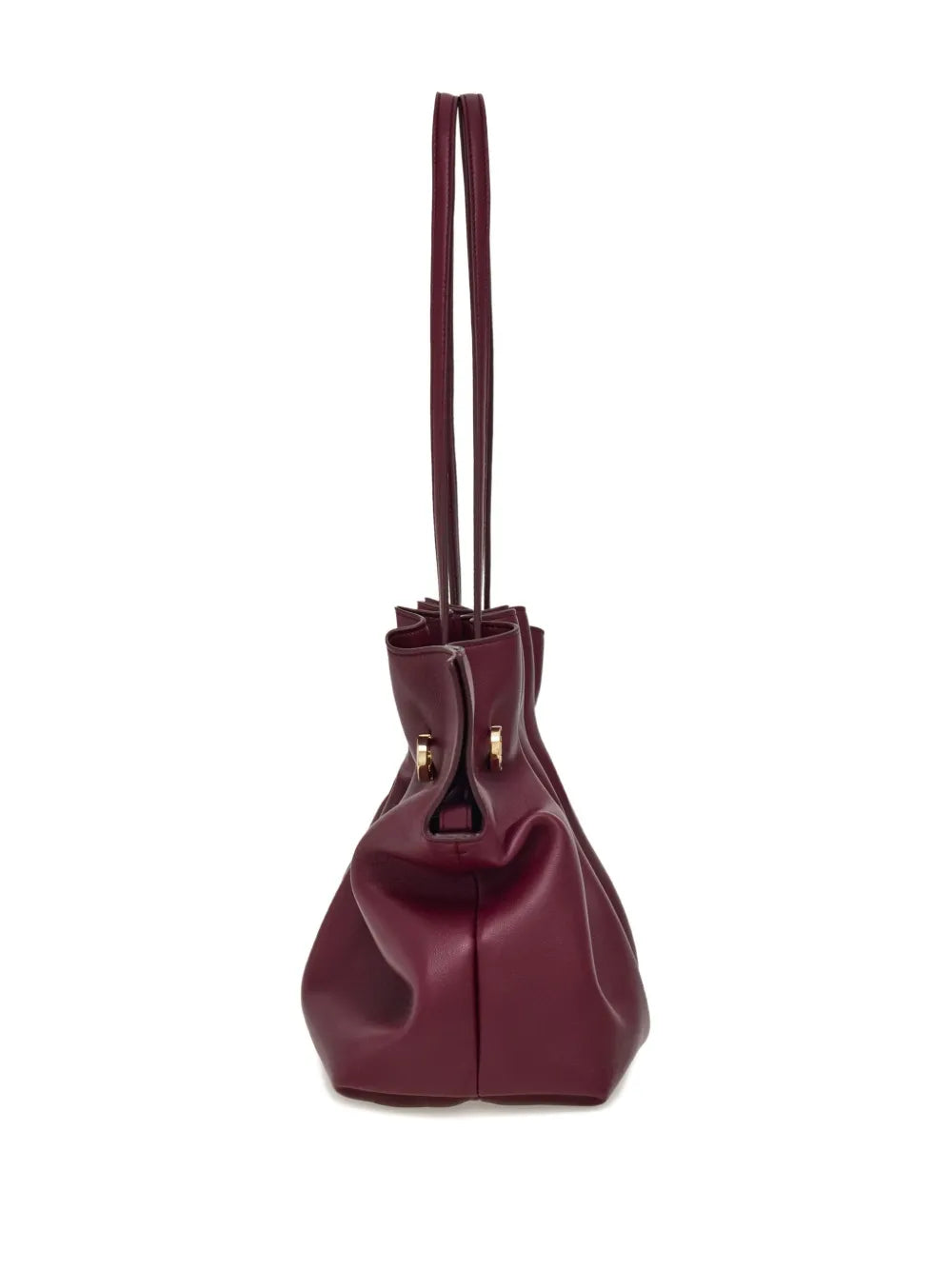 Ferragamo Medium Soft Double Gancini Shoulder Bag — Same as shown — Size One Size — Back View