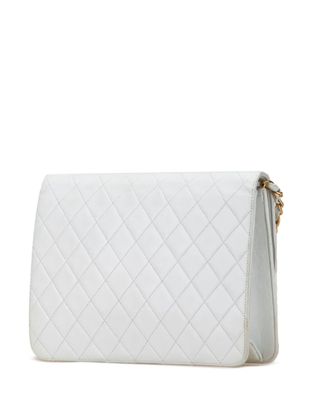 Chanel Pre Owned 1984 1986 Cc Quilted Lambskin Single Flap Shoulder Bag — Same as shown — Size One Size — Back View