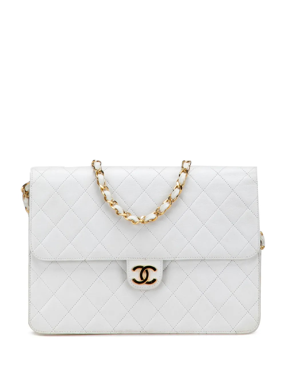 Chanel Pre Owned 1984 1986 Cc Quilted Lambskin Single Flap Shoulder Bag — Same as shown — Size One Size — Front View
