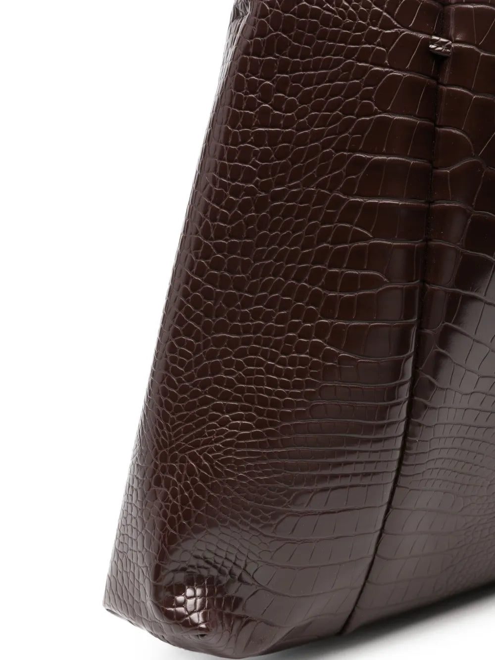 Themoire Crocodile Embossed Shoulder Bag — Same as shown — Size One Size — Top View