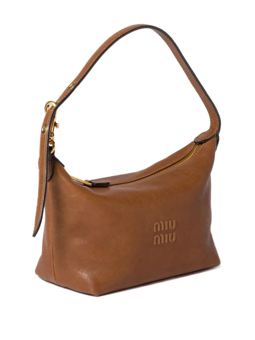 Miu Miu Logo Embossed Shoulder Bag — Same as shown — Size One Size — Back View