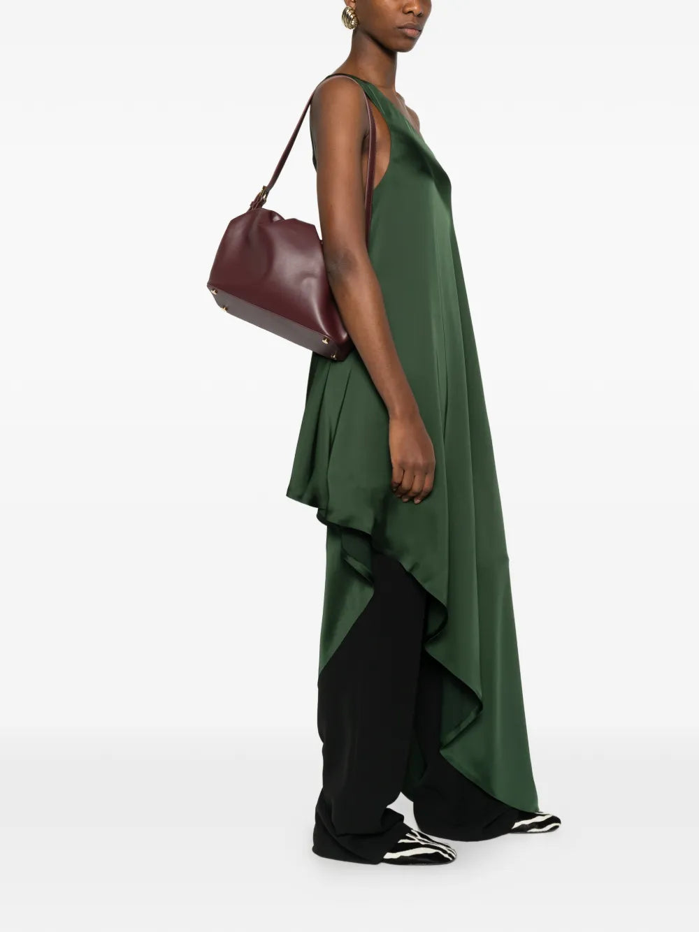 Themoire Lara Vegan Gathered Shoulder Bag — Same as shown — Size One Size — Side View