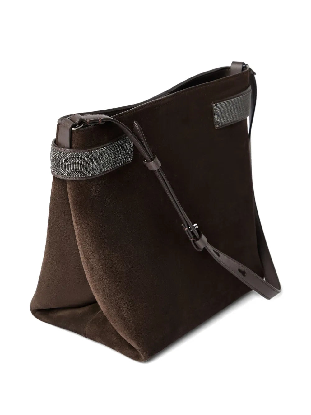 Brunello Cucinelli Monili Detail Shoulder Bag — Same as shown — Size One Size — Top View