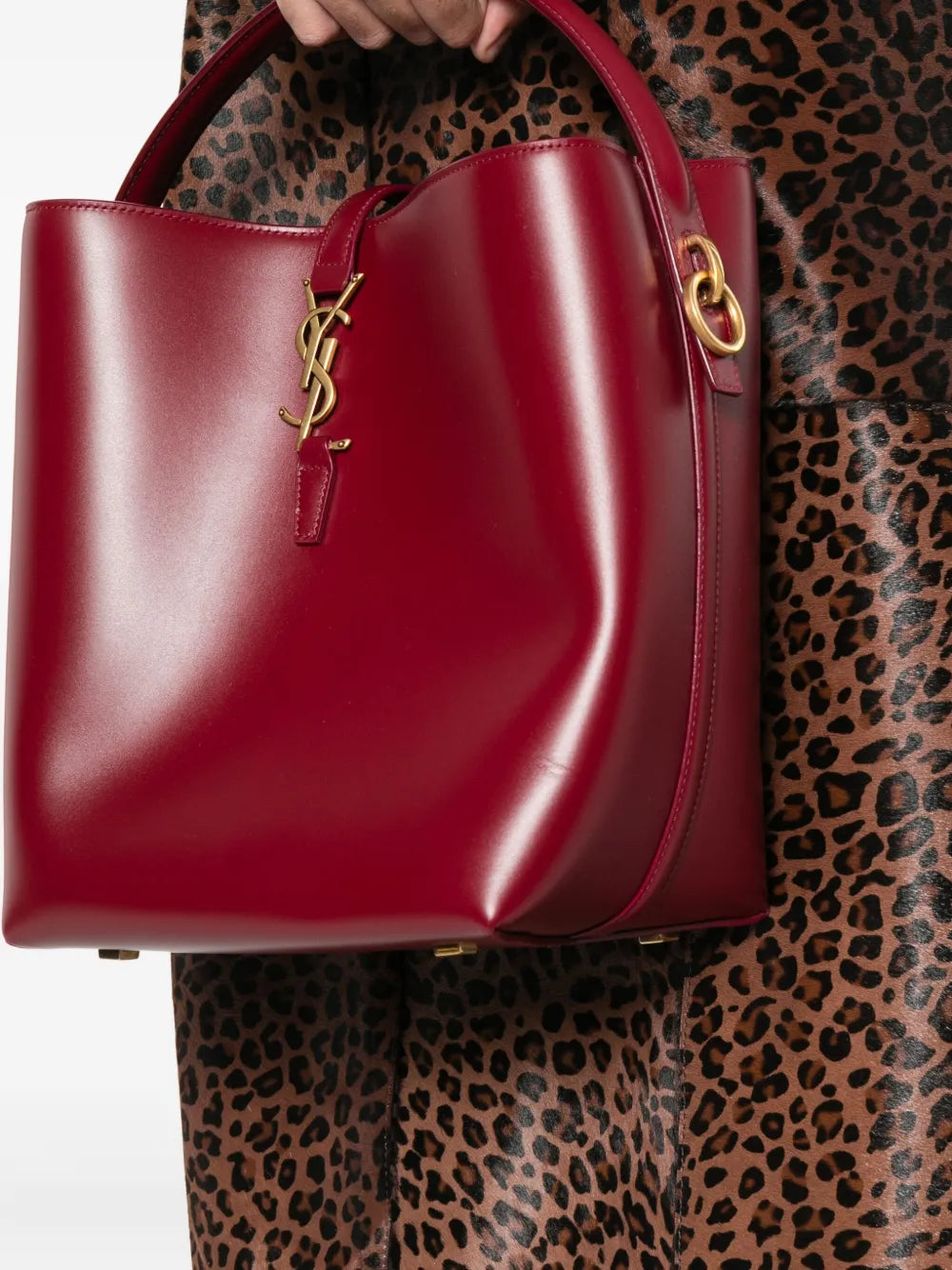 Saint Laurent Logo Plaque Shoulder Bag — Same as shown — Size One Size — Side View