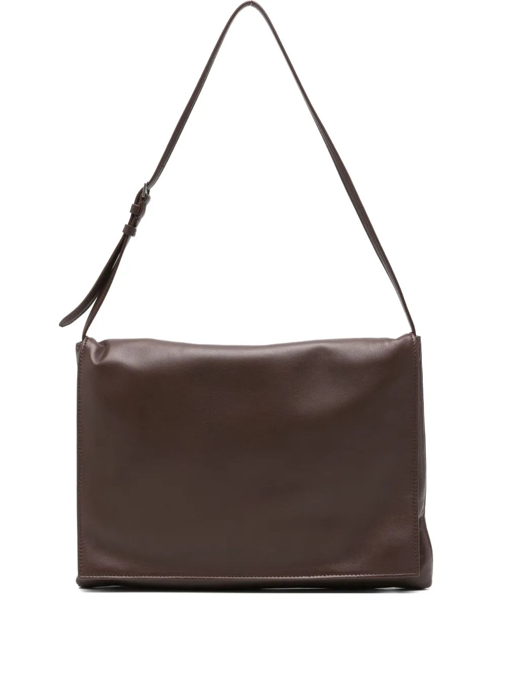 The Row Leather Shoulder Bag — Same as shown — Size One Size — Front View