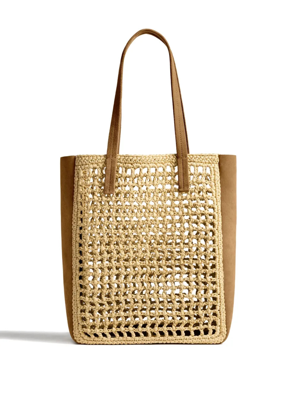 Khaite Small Zoe Woven Panel Tote Bag — Same as shown — Size One Size — Front View