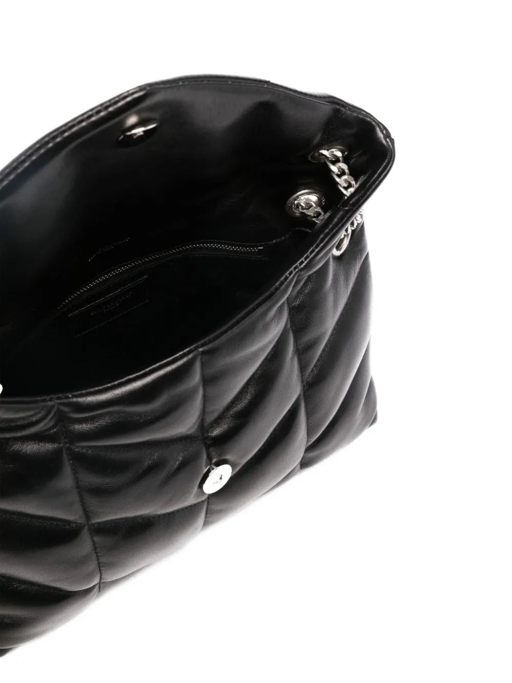Saint Laurent Quilted Logo Plaque Shoulder Bag — Same as shown — Size One Size — Top View