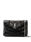 Saint Laurent Quilted Logo Plaque Shoulder Bag — Same as shown — Size One Size — Front View