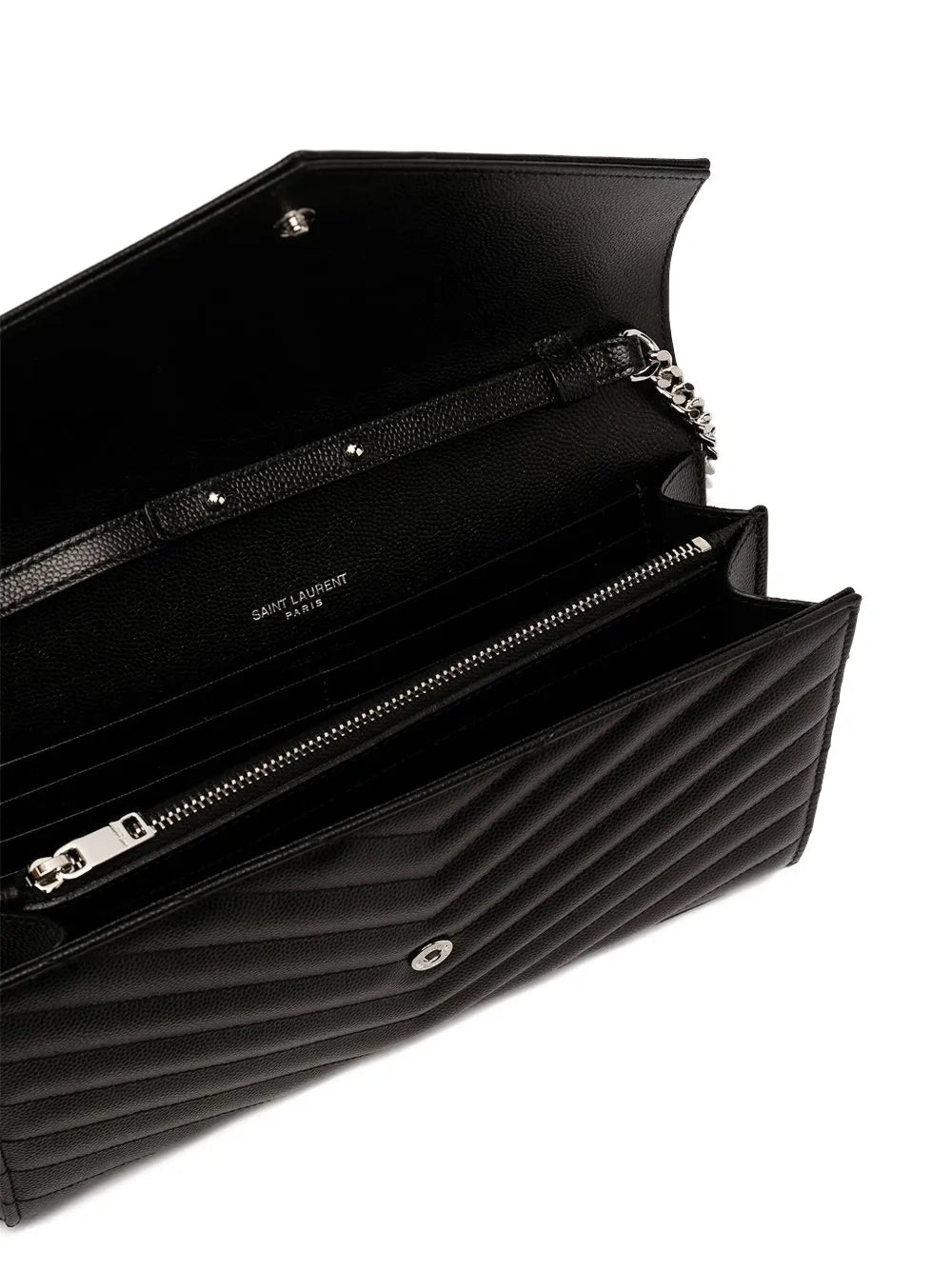 Saint Laurent Cassandre Leather Shoulder Bag — Same as shown — Size One Size — Back View