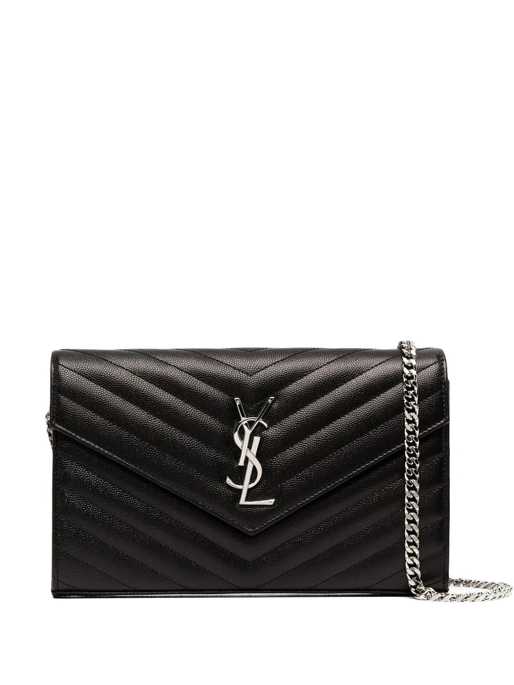 Saint Laurent Cassandre Leather Shoulder Bag — Same as shown — Size One Size — Front View