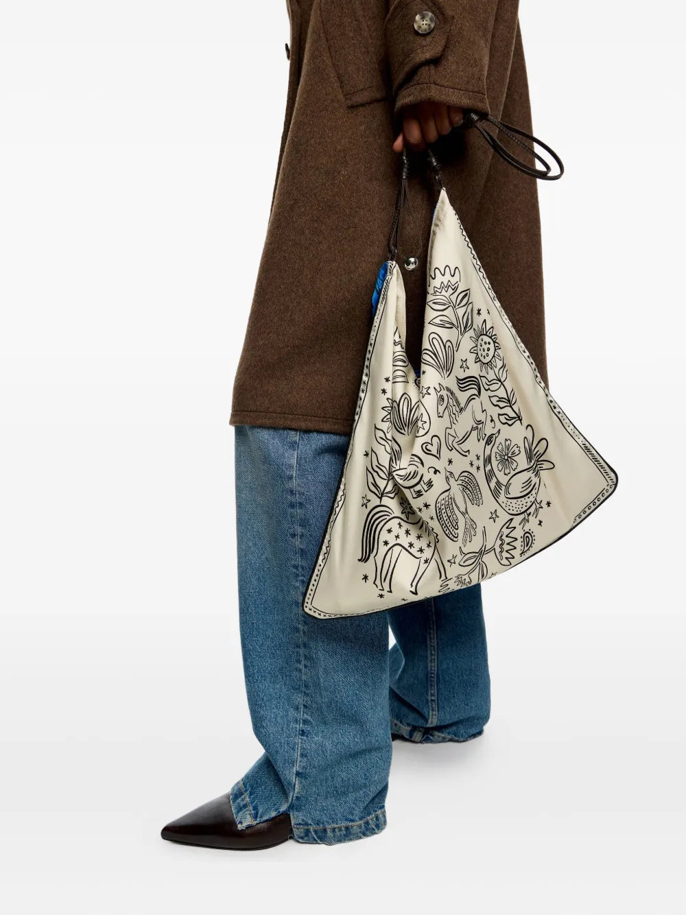 Bimba Y Lola Mixed Print Tote Bag — Same as shown — Size One Size — Back View