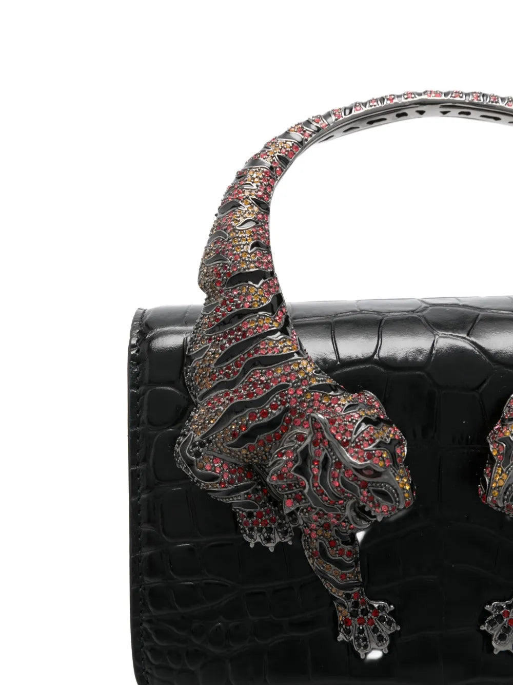 Roberto Cavalli Tiger Embellished Shoulder Bag — Same as shown — Size One Size — Back View