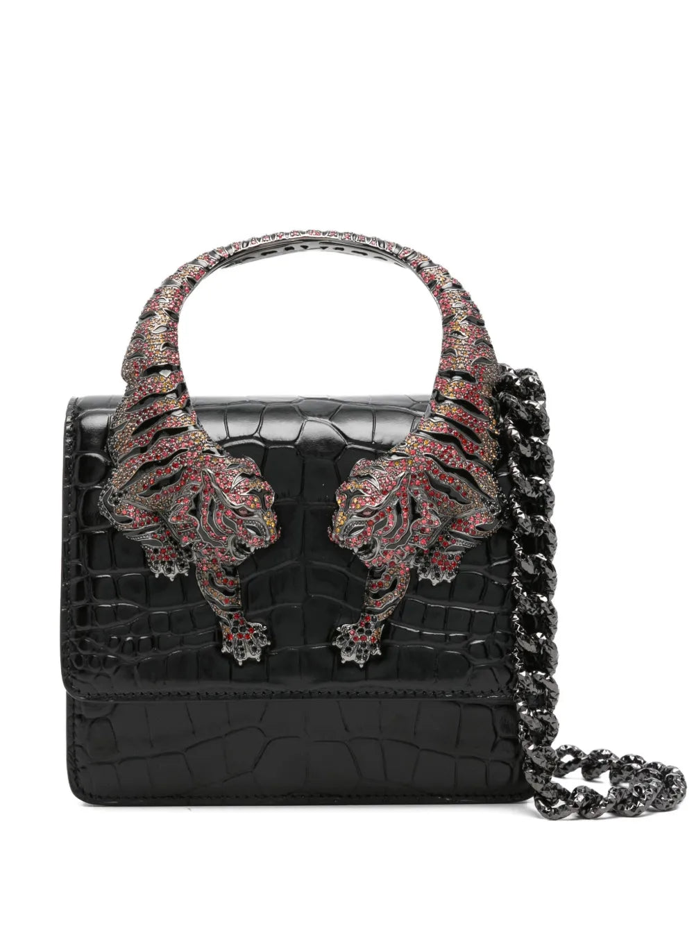 Roberto Cavalli Tiger Embellished Shoulder Bag — Same as shown — Size One Size — Front View